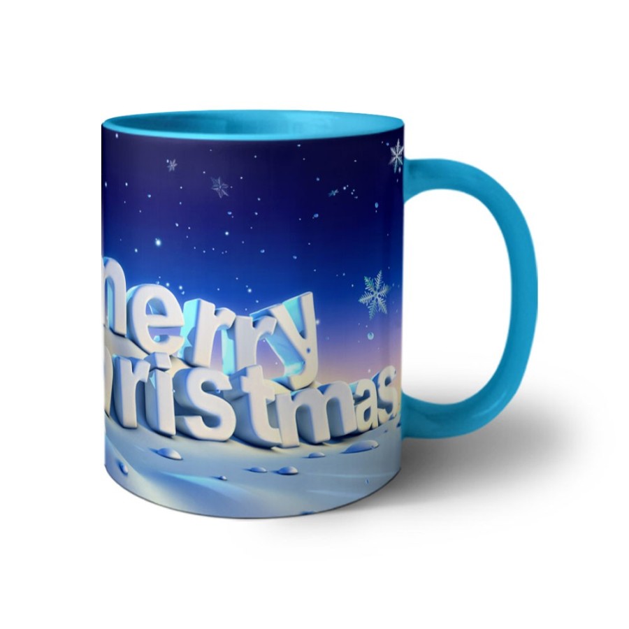 Tazza merry christmas con pupazzo di neve Natale