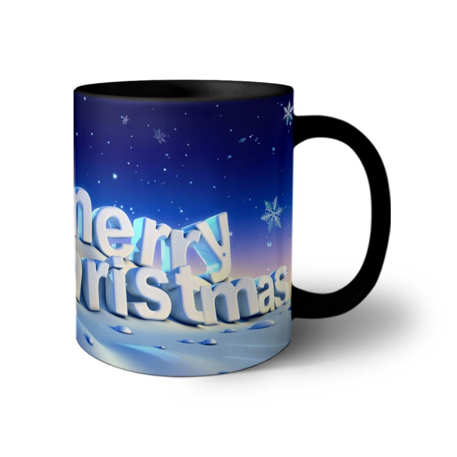Tazza merry christmas con pupazzo di neve Natale