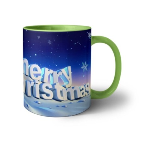 Tazza merry christmas con pupazzo di neve Natale