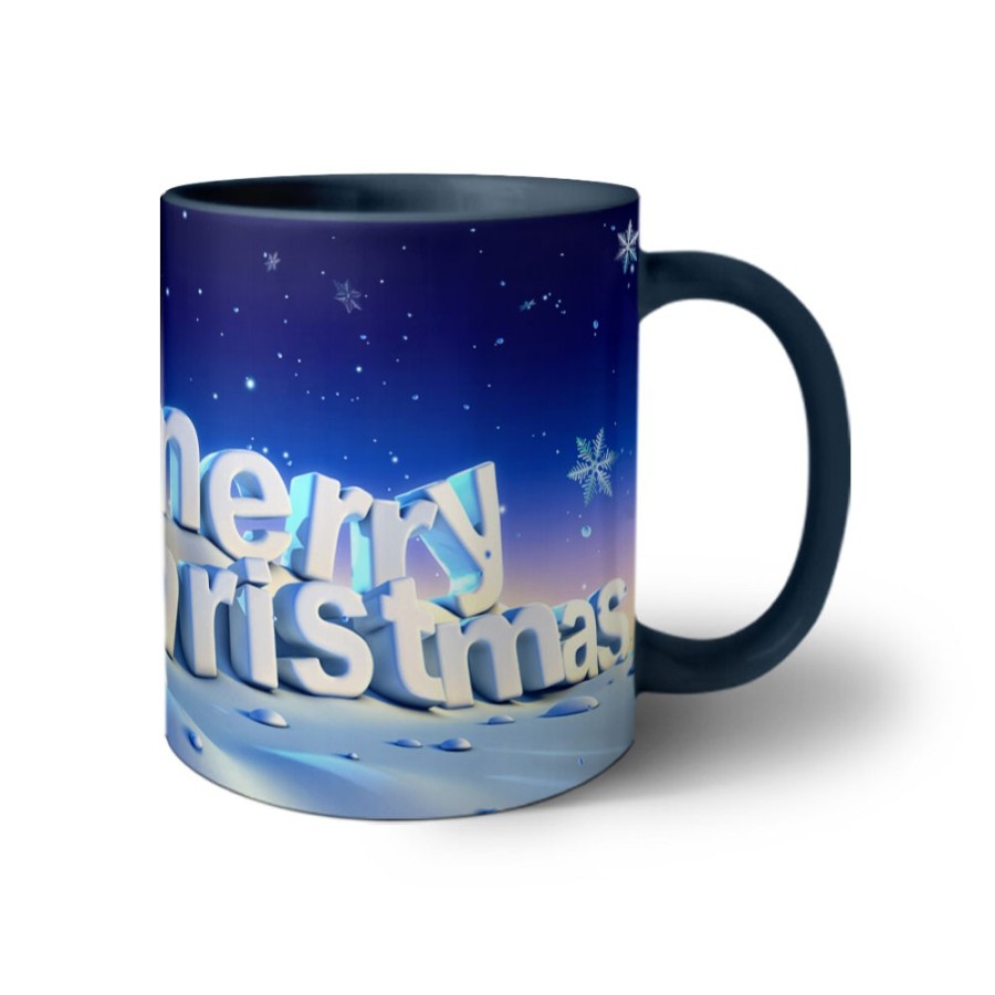 Tazza merry christmas con pupazzo di neve Natale