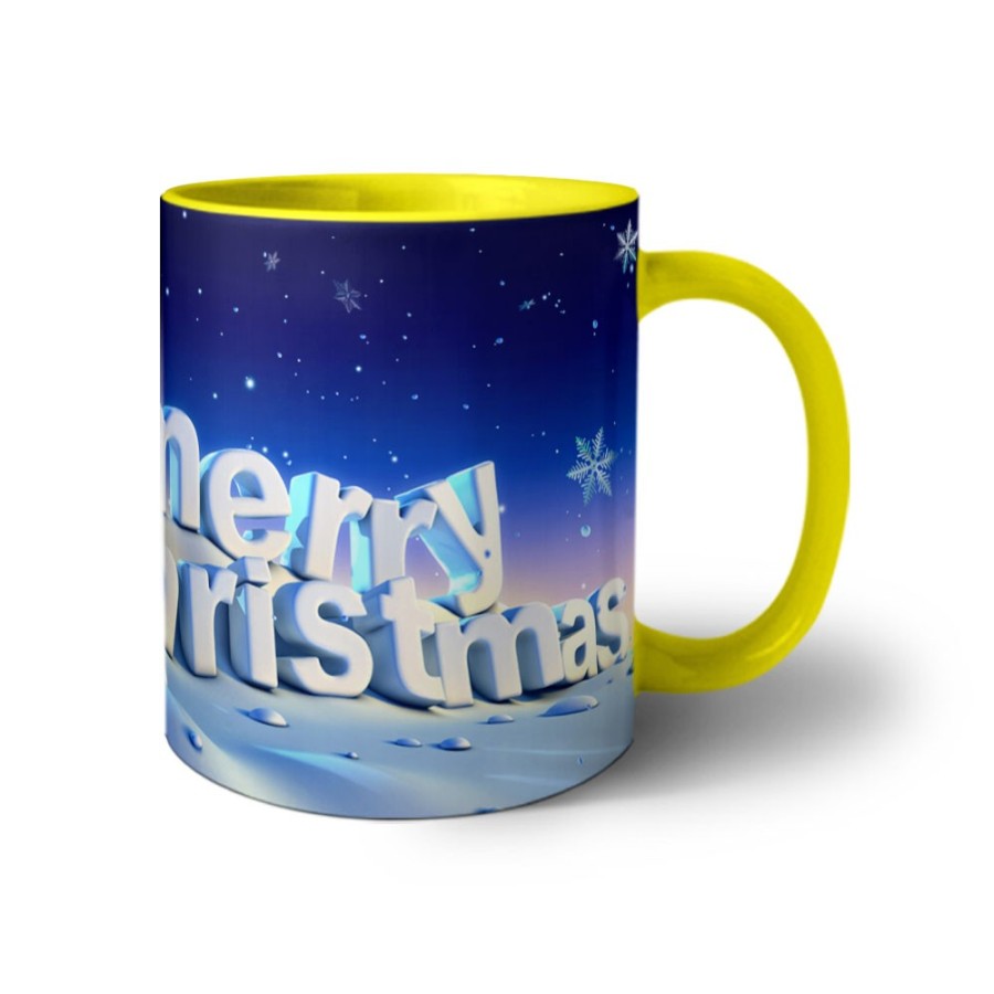Tazza merry christmas con pupazzo di neve Natale