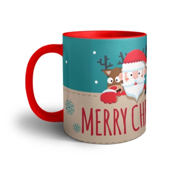 Tazza merry christmas santa claus and reindeer Natale 2