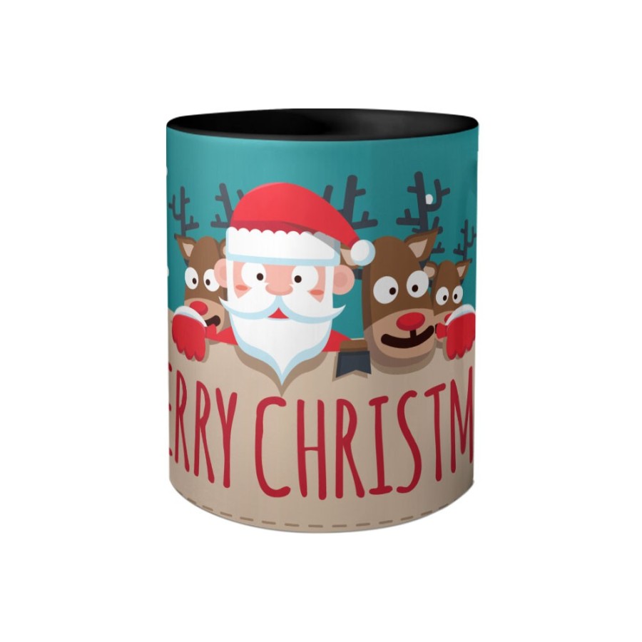 Tazza merry christmas santa claus and reindeer Natale