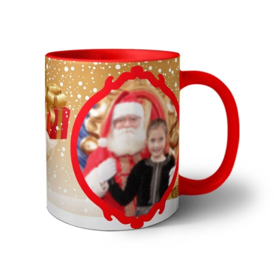 Tazza personalizzata con foto un regalo del pupazzo di neve Natale