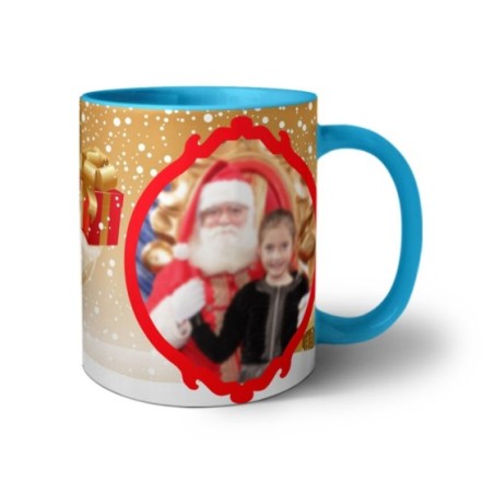 Tazza personalizzata con foto un regalo del pupazzo di neve Natale