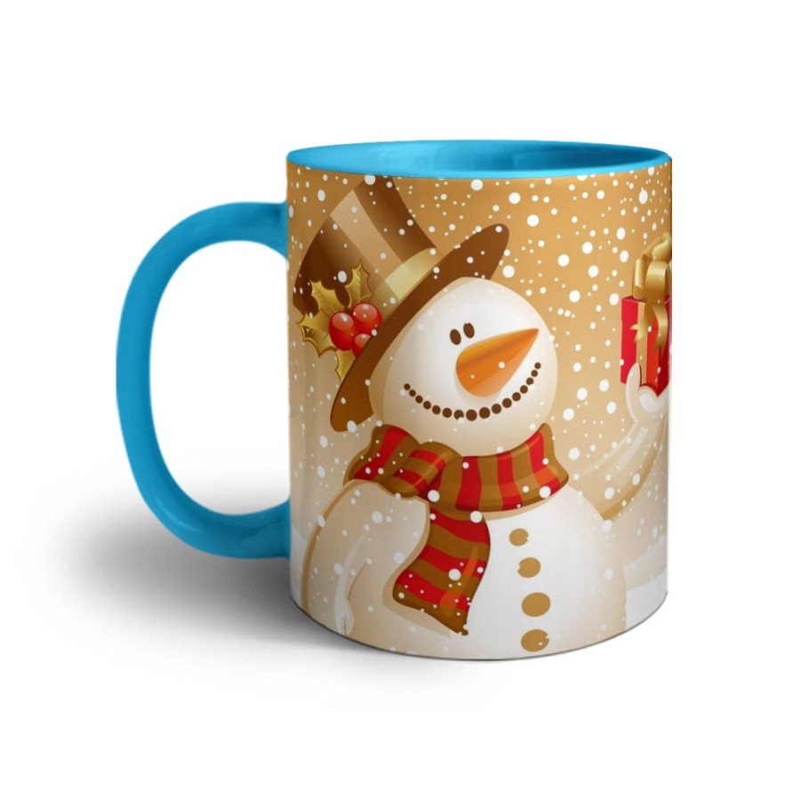 Tazza personalizzata con foto un regalo del pupazzo di neve Natale
