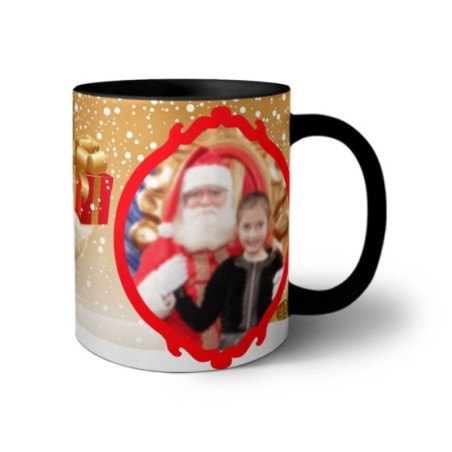 Tazza personalizzata con foto un regalo del pupazzo di neve Natale