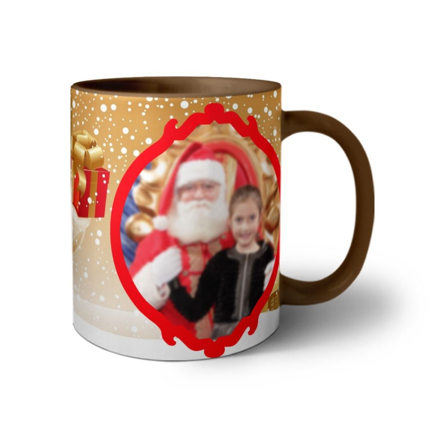 Tazza personalizzata con foto un regalo del pupazzo di neve Natale