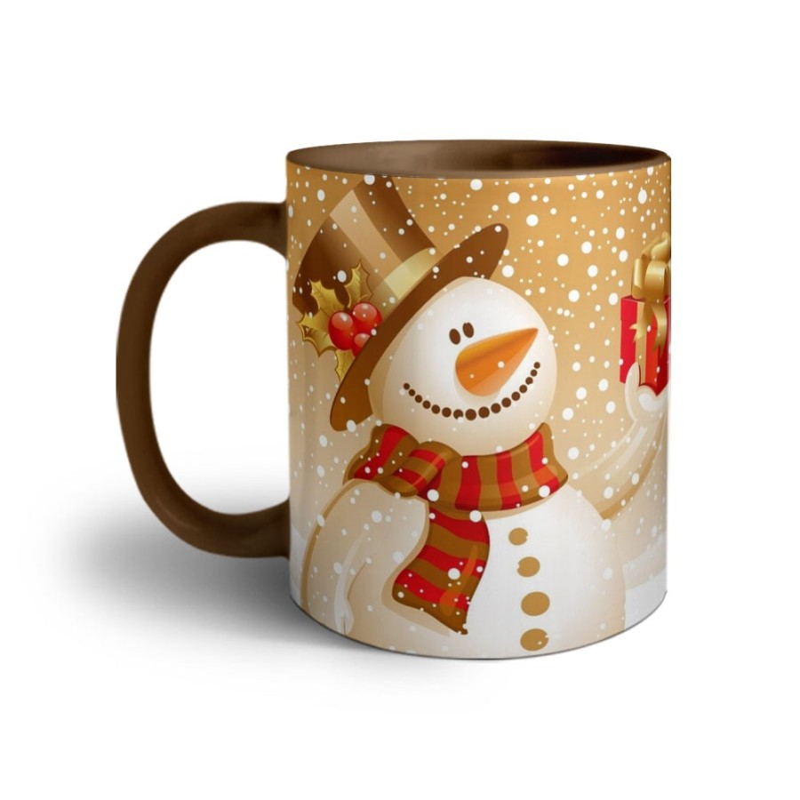 Tazza personalizzata con foto un regalo del pupazzo di neve Natale