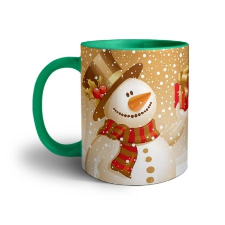 Tazza personalizzata con foto un regalo del pupazzo di neve Natale