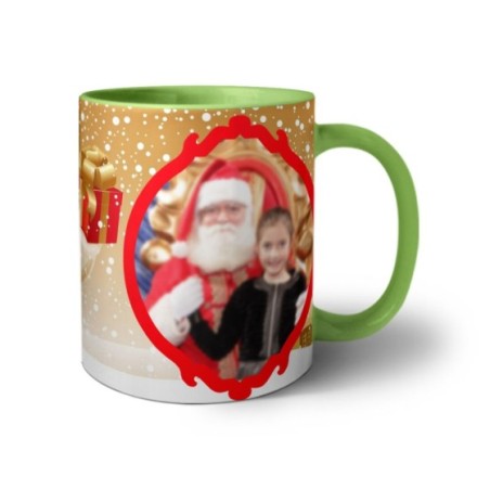 Tazza personalizzata con foto un regalo del pupazzo di neve Natale