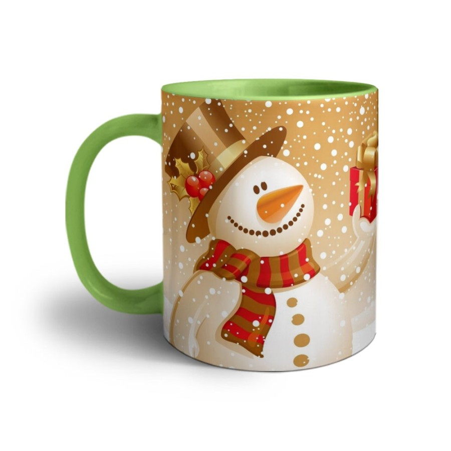 Tazza personalizzata con foto un regalo del pupazzo di neve Natale