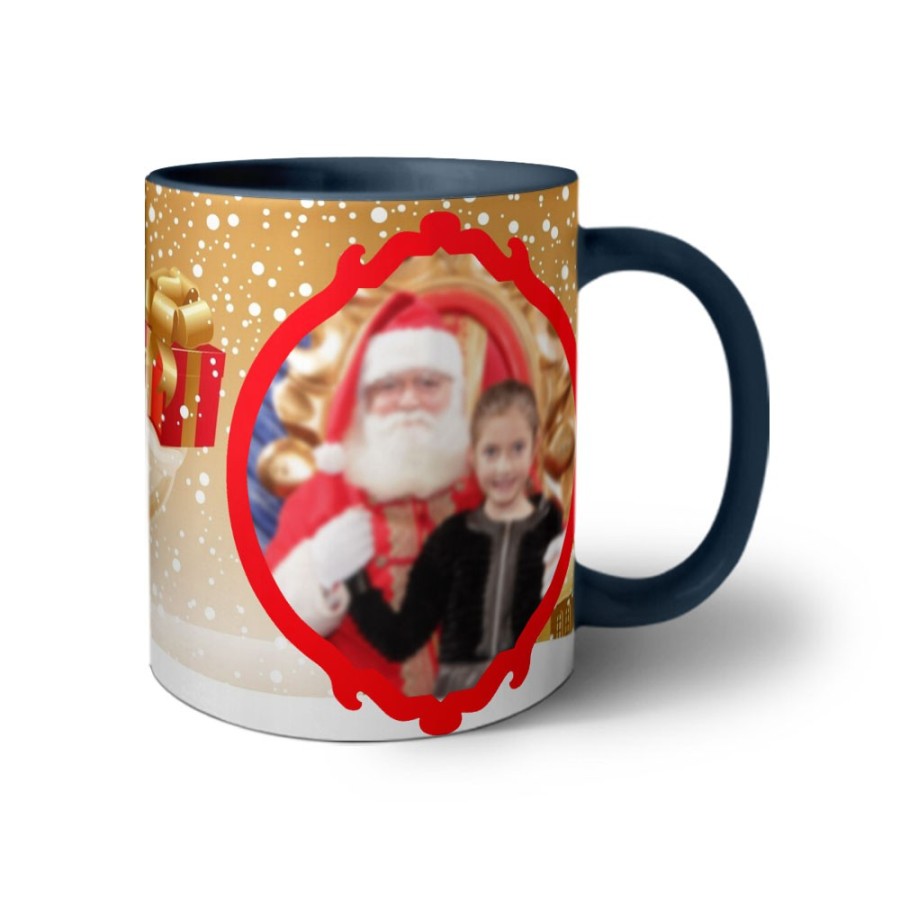 Tazza personalizzata con foto un regalo del pupazzo di neve Natale
