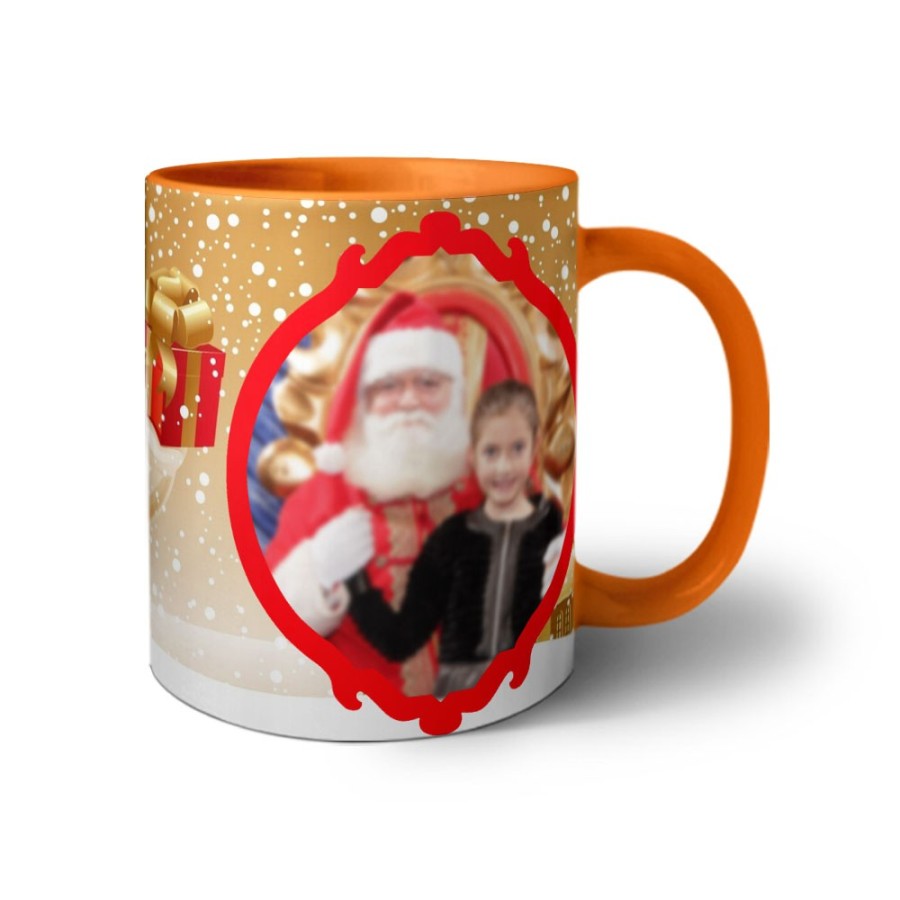 Tazza personalizzata con foto un regalo del pupazzo di neve Natale