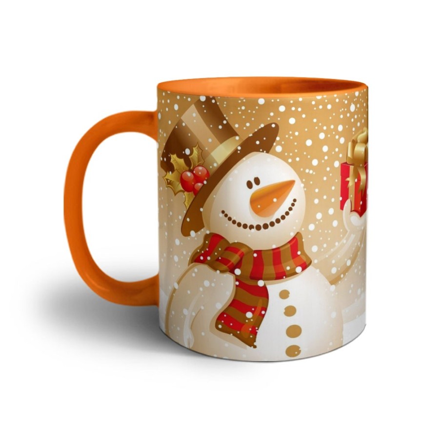 Tazza personalizzata con foto un regalo del pupazzo di neve Natale