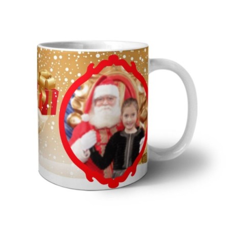 Tazza personalizzata con foto un regalo del pupazzo di neve Natale