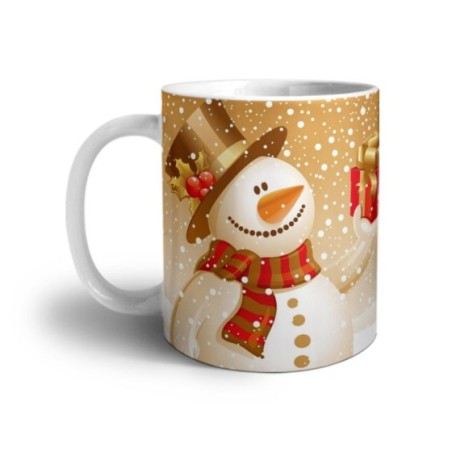 Tazza personalizzata con foto un regalo del pupazzo di neve Natale
