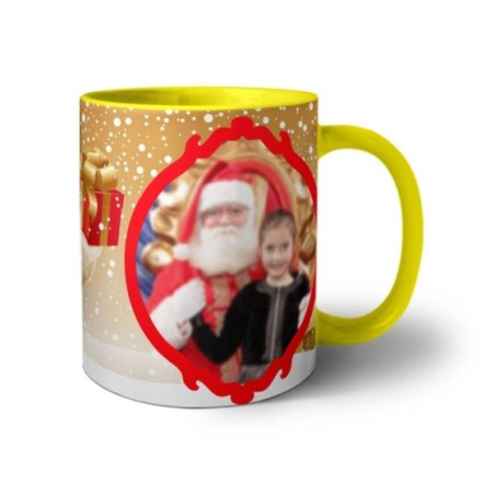 Tazza personalizzata con foto un regalo del pupazzo di neve Natale