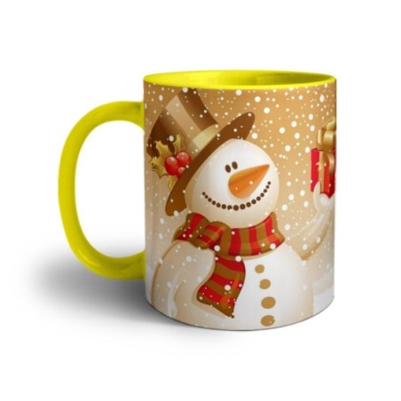 Tazza personalizzata con foto un regalo del pupazzo di neve Natale