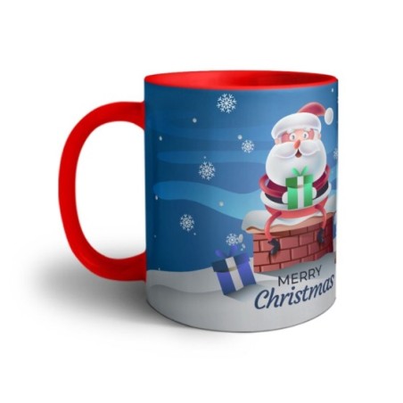 Tazza personalizzabile con nome merry christmas con santa...