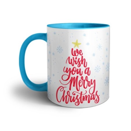 Tazza con nome we wish you a merry christmas Natale