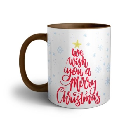 Tazza con nome we wish you a merry christmas Natale