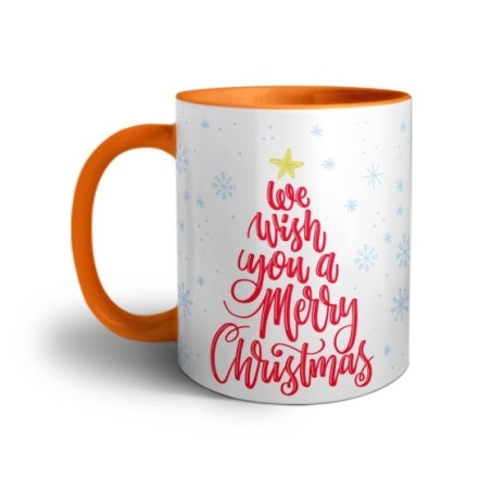 Tazza con nome we wish you a merry christmas Natale