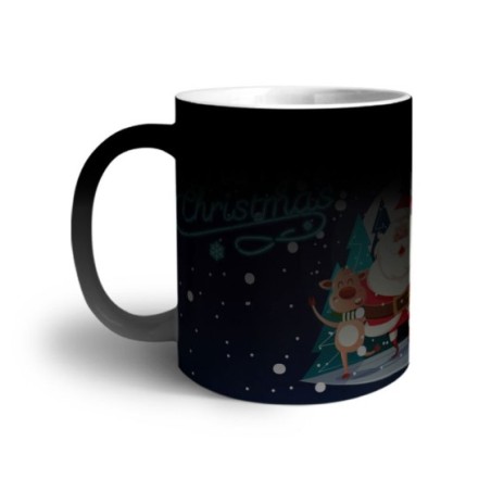 Tazza merry christmas con renne e babbo natale Natale