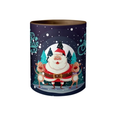 Tazza merry christmas con renne e babbo natale Natale