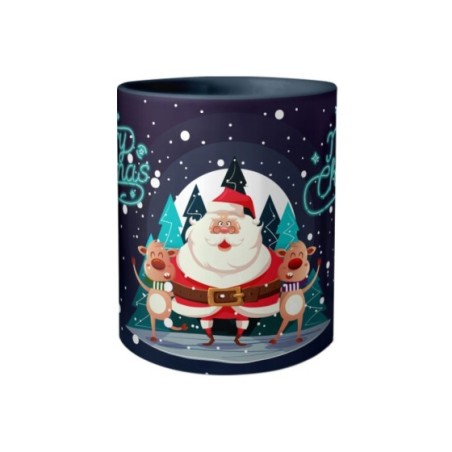 Tazza merry christmas con renne e babbo natale Natale