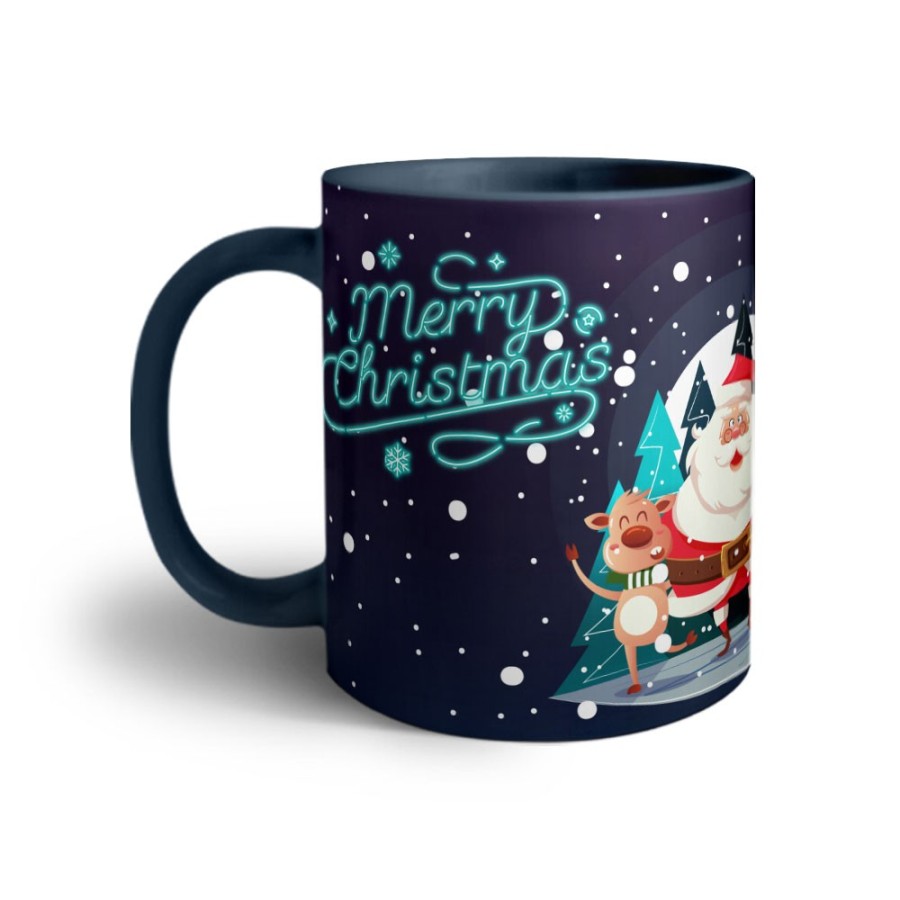 Tazza merry christmas con renne e babbo natale Natale