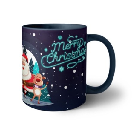 Tazza merry christmas con renne e babbo natale Natale