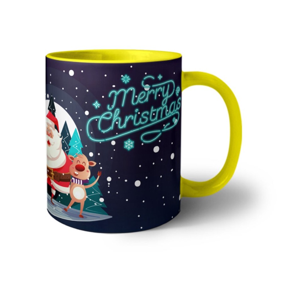 Tazza merry christmas con renne e babbo natale Natale