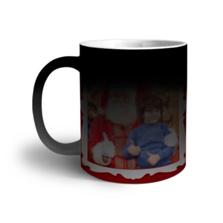 Tazza personalizzata con foto con albero di natale e decorazioni natalizie Natale