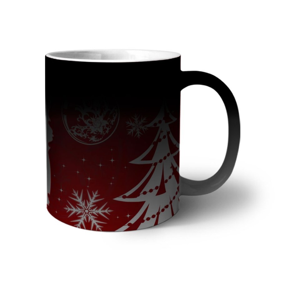 Tazza personalizzata con foto con albero di natale e decorazioni natalizie Natale