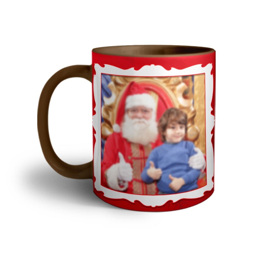 Tazza personalizzata con foto con albero di natale e decorazioni natalizie Natale