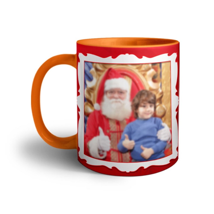 Tazza personalizzata con foto con albero di natale e decorazioni natalizie Natale