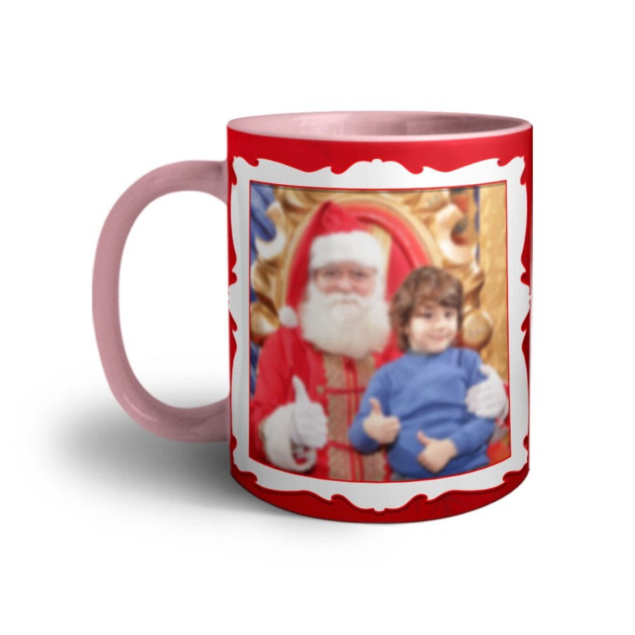 Tazza personalizzata con foto con albero di natale e decorazioni natalizie Natale
