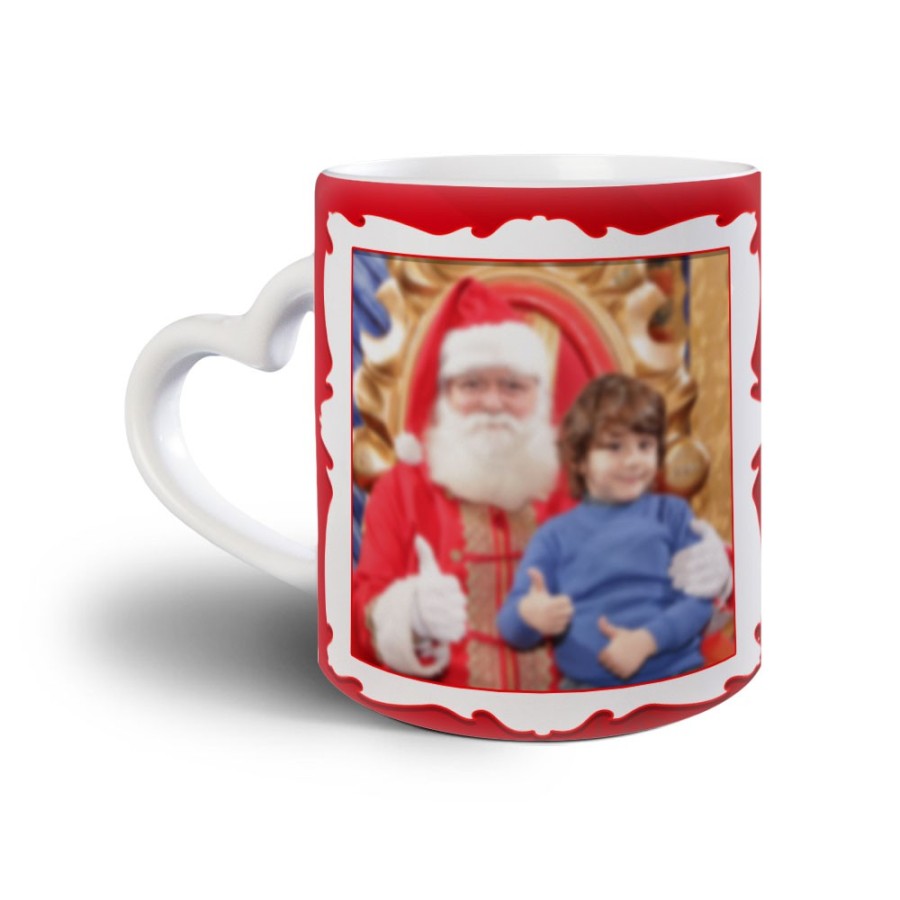 Tazza personalizzata con foto con albero di natale e decorazioni natalizie Natale