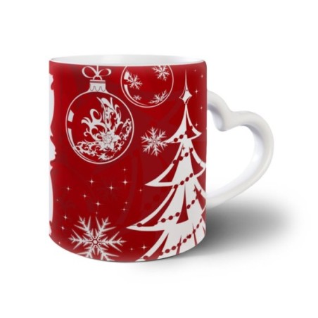 Tazza personalizzata con foto con albero di natale e decorazioni natalizie Natale