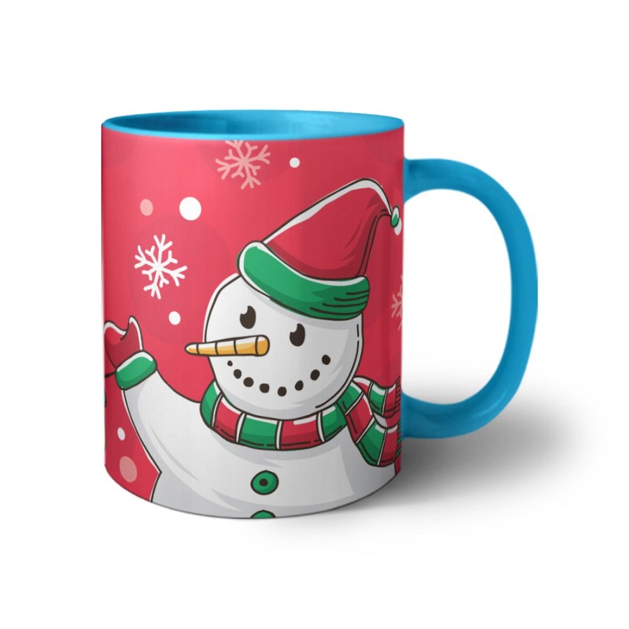 Tazza merry christmas pupazzo di neve e calze natalizie Natale