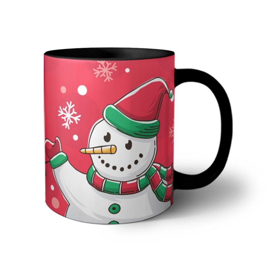 Tazza merry christmas pupazzo di neve e calze natalizie Natale