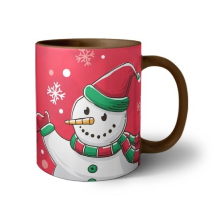 Tazza merry christmas pupazzo di neve e calze natalizie Natale
