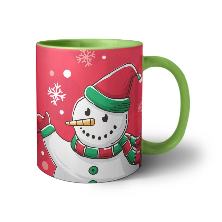 Tazza merry christmas pupazzo di neve e calze natalizie Natale