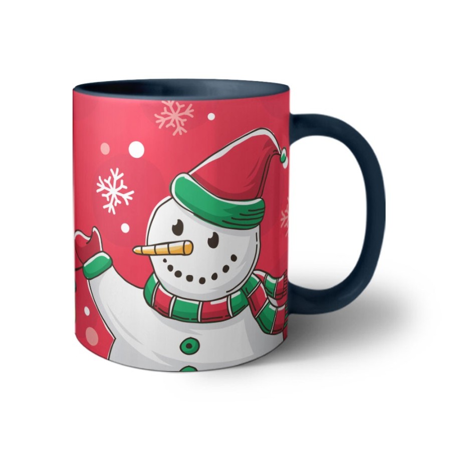 Tazza merry christmas pupazzo di neve e calze natalizie Natale