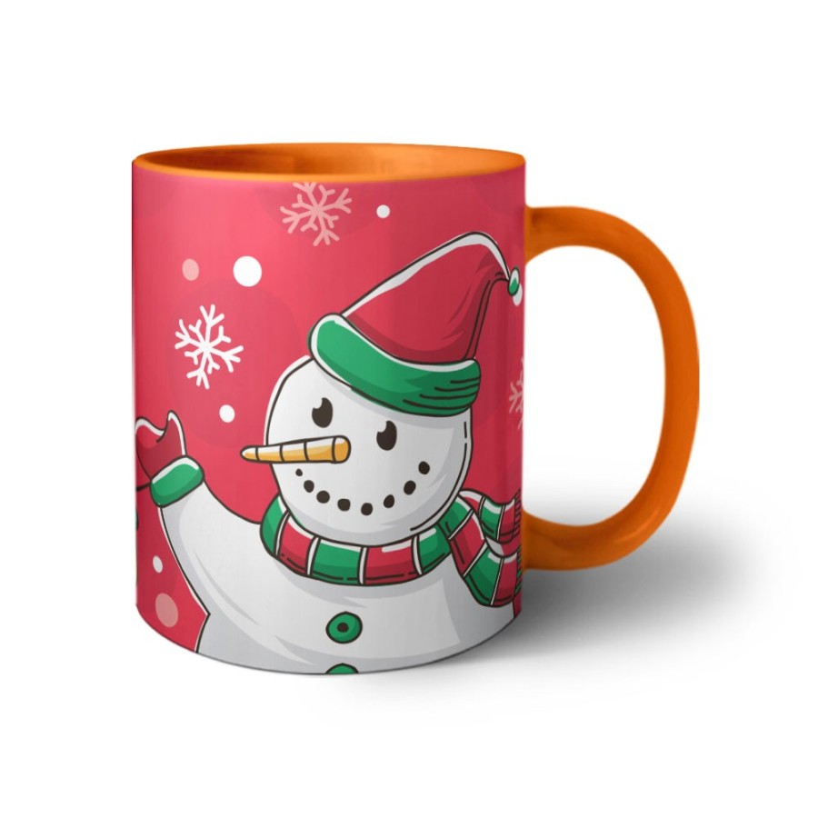 Tazza merry christmas pupazzo di neve e calze natalizie Natale