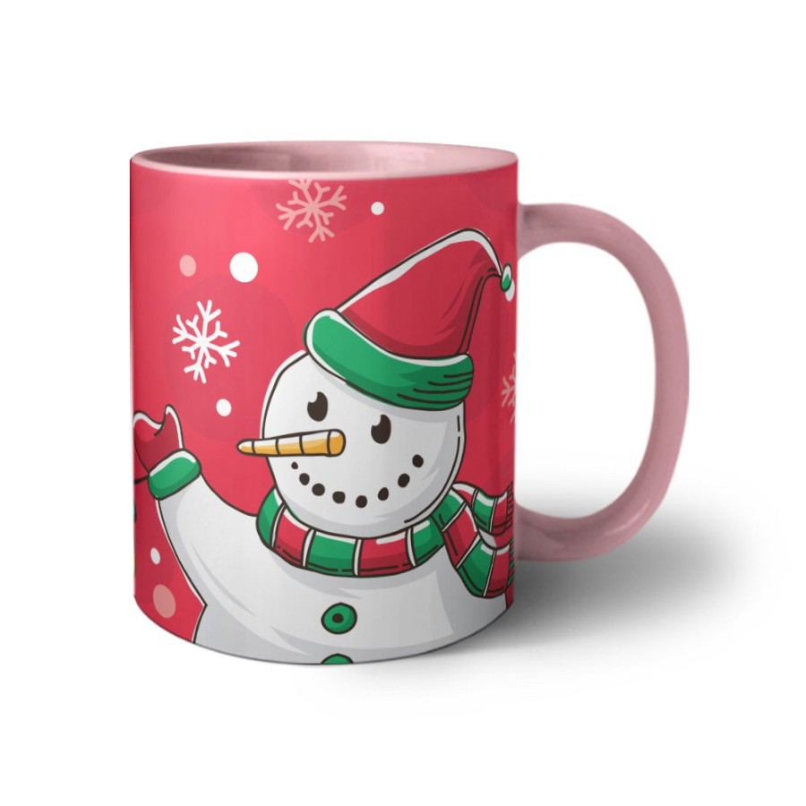 Tazza merry christmas pupazzo di neve e calze natalizie Natale