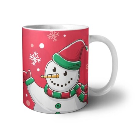Tazza merry christmas pupazzo di neve e calze natalizie Natale