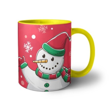 Tazza merry christmas pupazzo di neve e calze natalizie Natale
