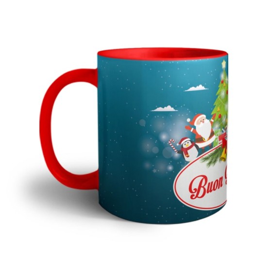 Tazza buon natale con babbo natale e personaggi natalizi Natale 2